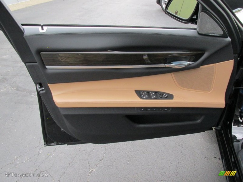 2014 BMW 7 Series 750Li xDrive Sedan Veneto Beige Door Panel Photo #95840674