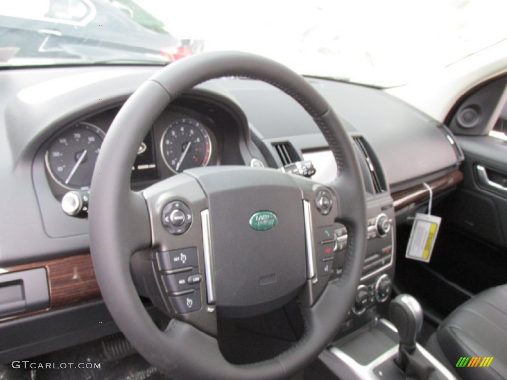 2015 Land Rover LR2 Standard LR2 Model Ebony Steering Wheel Photo #95843515