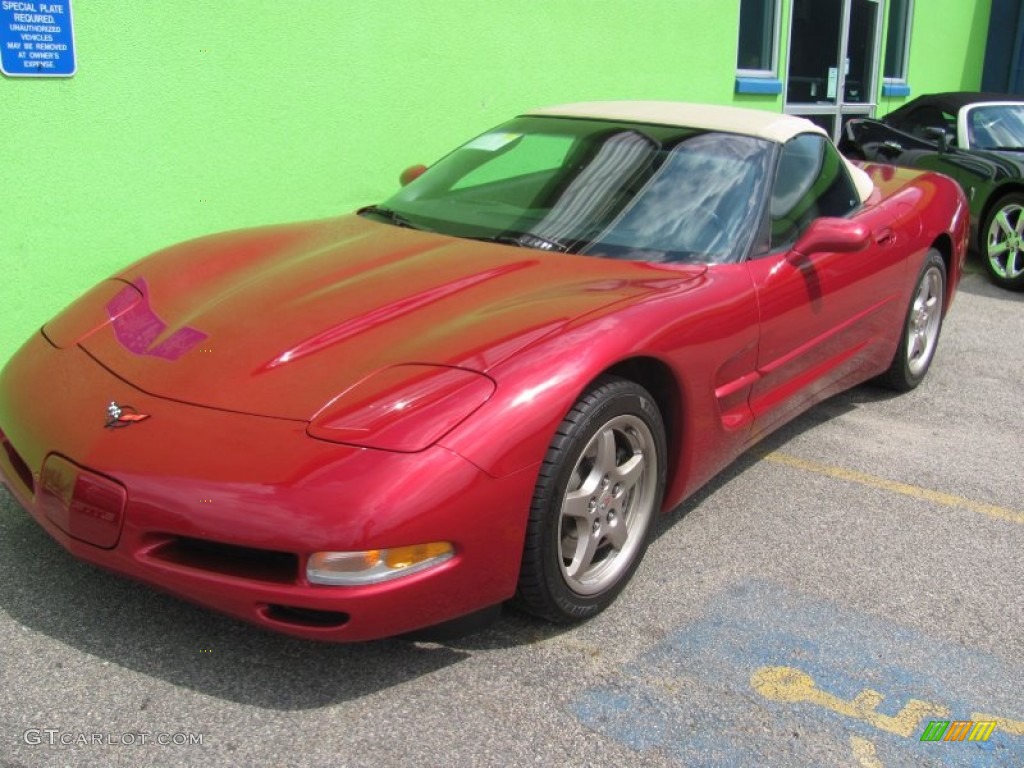 2004 Corvette Convertible - Magnetic Red Metallic / Shale photo #13