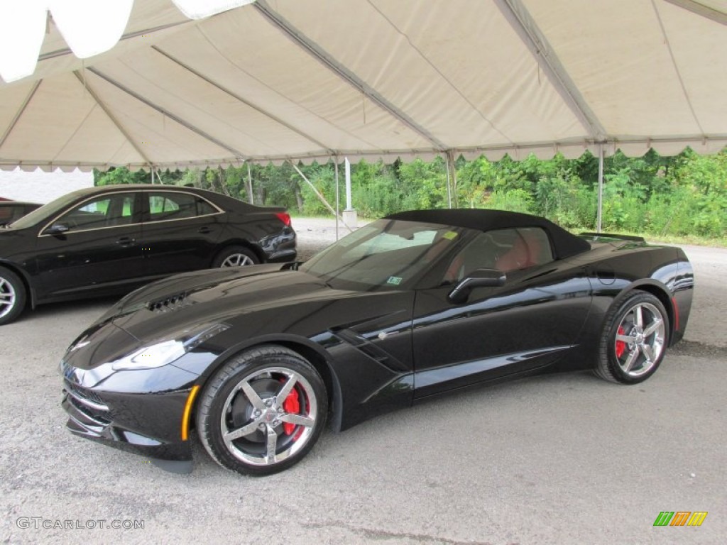 2014 Corvette Stingray Convertible - Black / Adrenaline Red photo #1