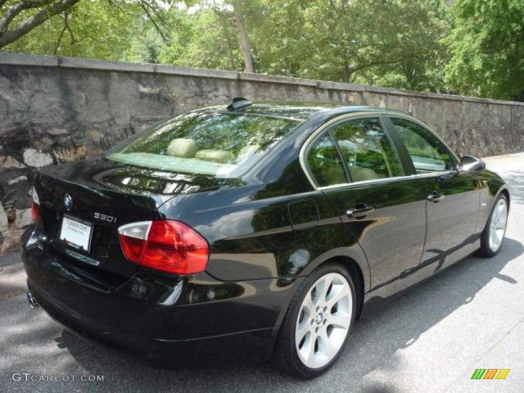 2006 3 Series 330i Sedan - Jet Black / Beige photo #2