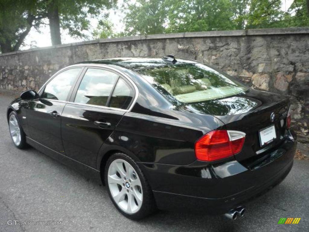 2006 3 Series 330i Sedan - Jet Black / Beige photo #4