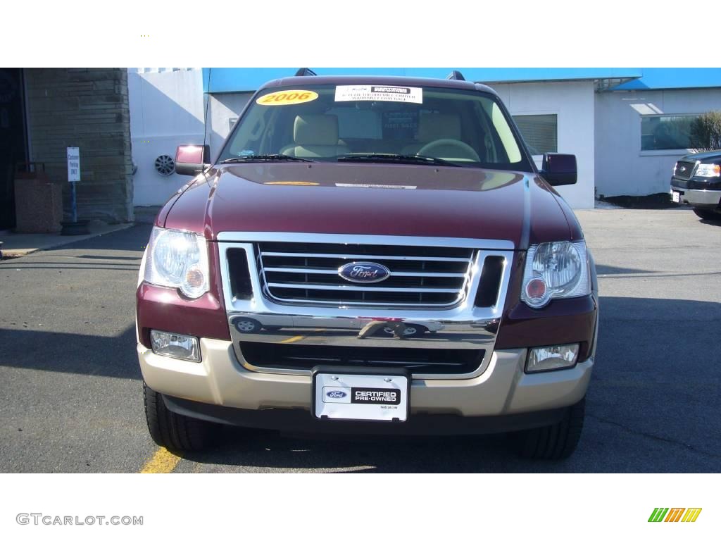 2006 Explorer Eddie Bauer 4x4 - Dark Cherry Metallic / Camel photo #11