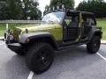 2008 Rescue Green Metallic Jeep Wrangler Unlimited Rubicon 4x4  photo #2