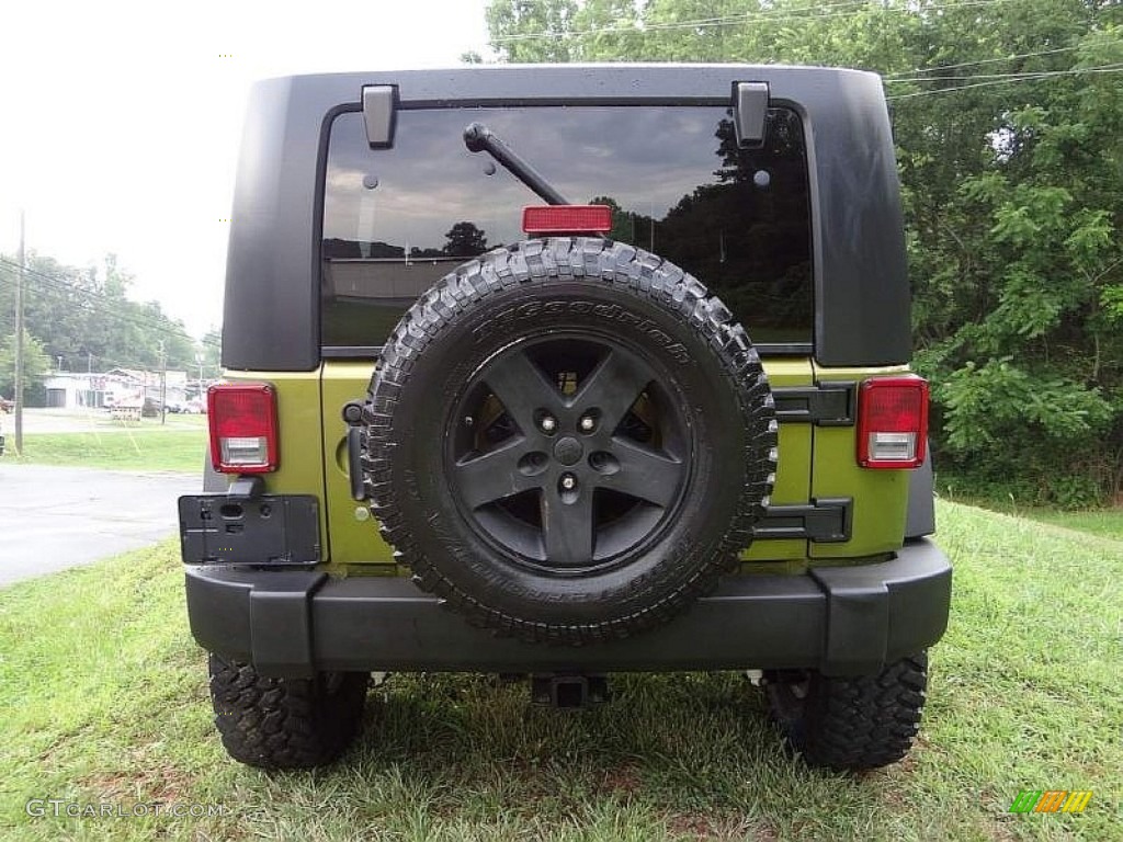 2008 Wrangler Unlimited Rubicon 4x4 - Rescue Green Metallic / Dark Slate Gray/Med Slate Gray photo #7
