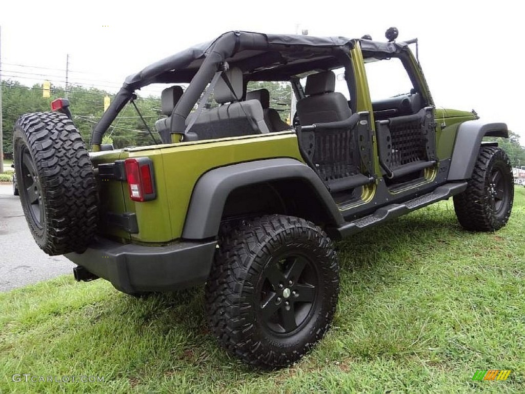 2008 Wrangler Unlimited Rubicon 4x4 - Rescue Green Metallic / Dark Slate Gray/Med Slate Gray photo #11