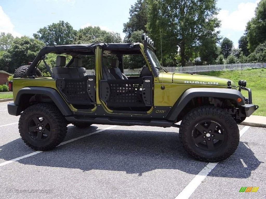 2008 Wrangler Unlimited Rubicon 4x4 - Rescue Green Metallic / Dark Slate Gray/Med Slate Gray photo #14