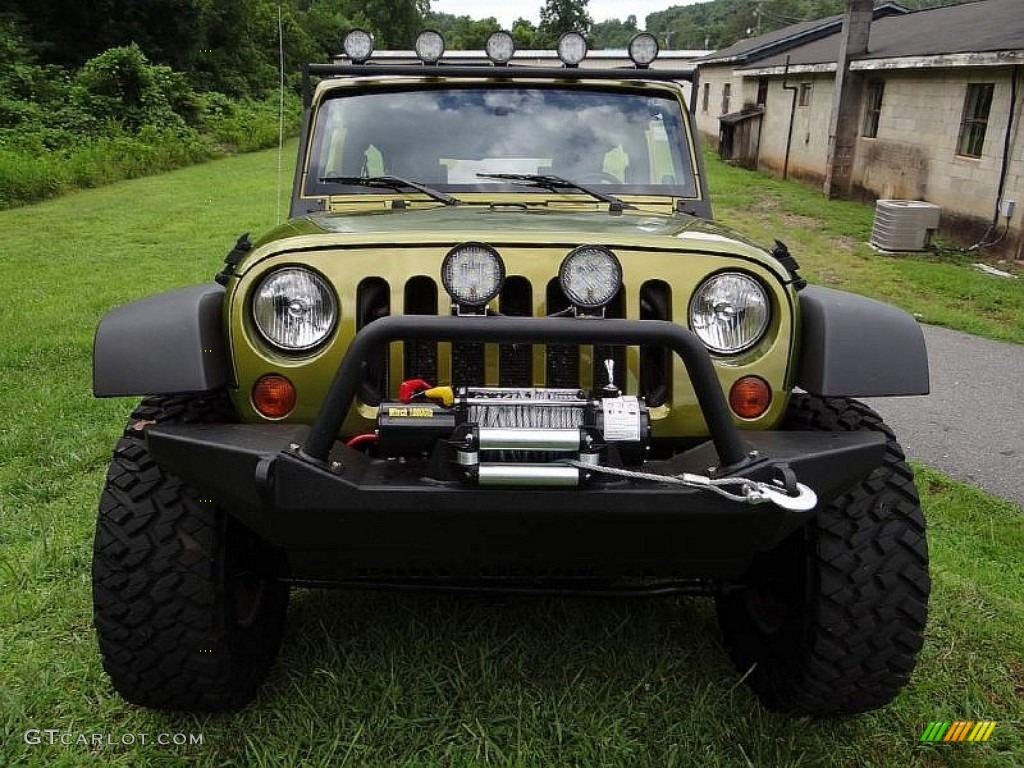 2008 Wrangler Unlimited Rubicon 4x4 - Rescue Green Metallic / Dark Slate Gray/Med Slate Gray photo #18