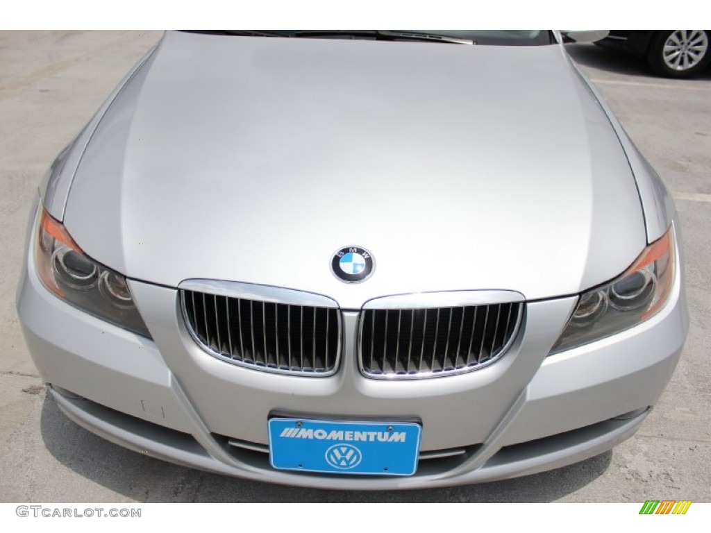 2008 3 Series 335i Sedan - Titanium Silver Metallic / Saddle Brown/Black photo #2
