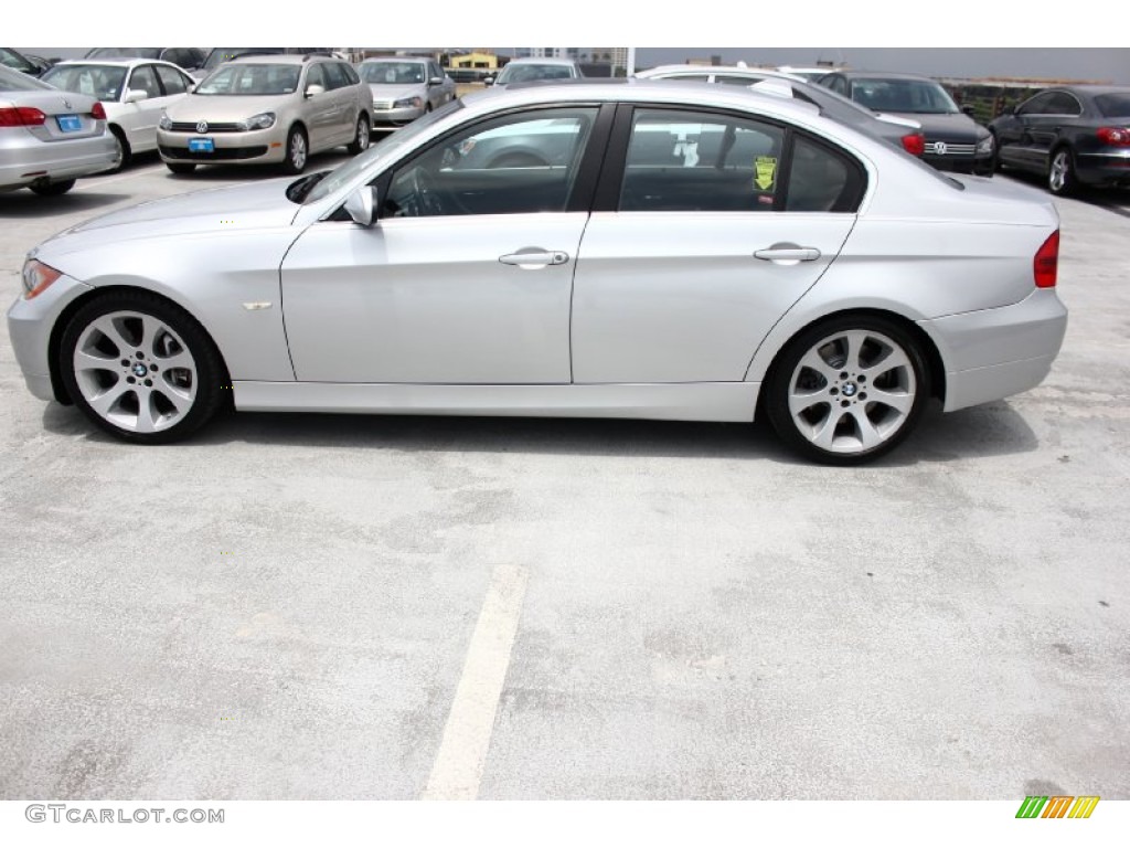 2008 3 Series 335i Sedan - Titanium Silver Metallic / Saddle Brown/Black photo #5