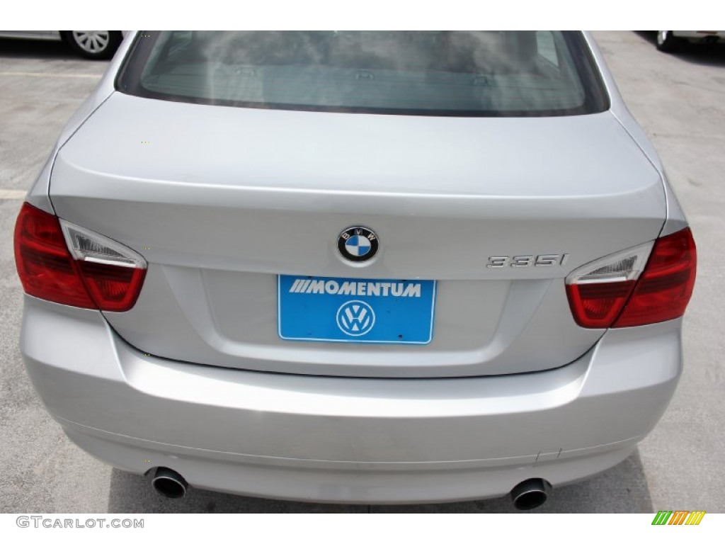 2008 3 Series 335i Sedan - Titanium Silver Metallic / Saddle Brown/Black photo #7