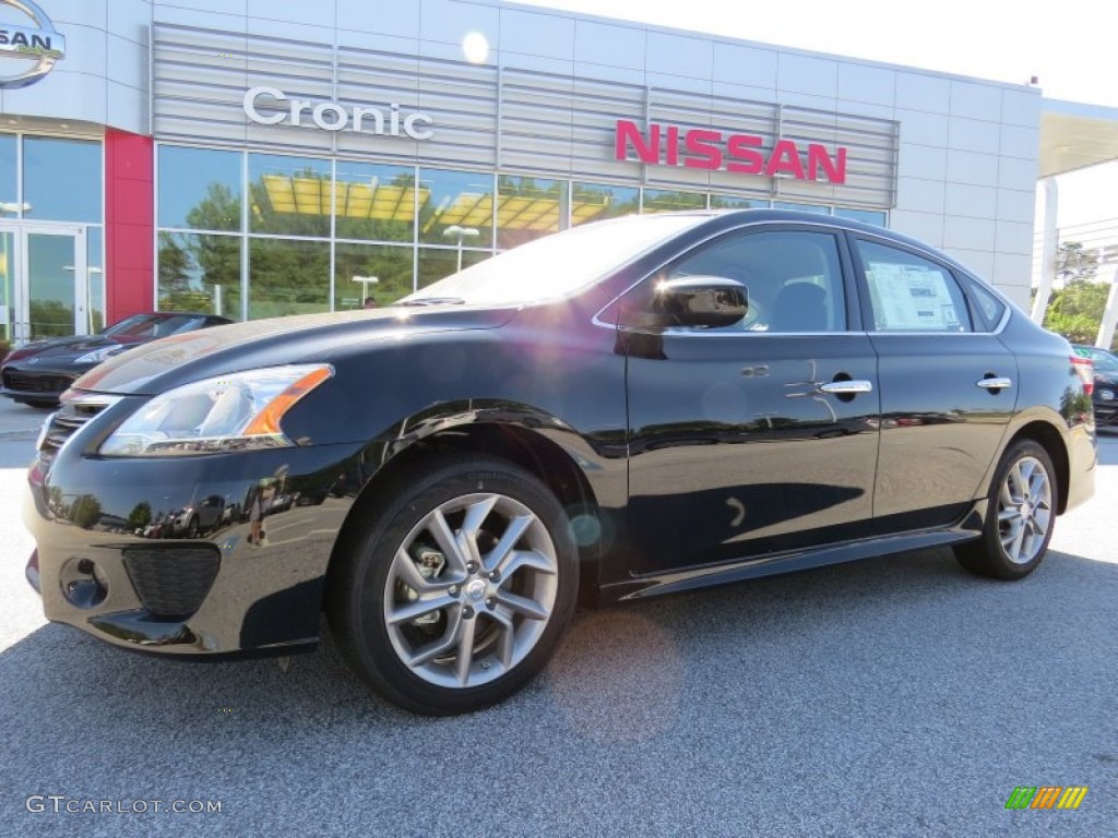 2014 Sentra SR - Super Black / Charcoal photo #1