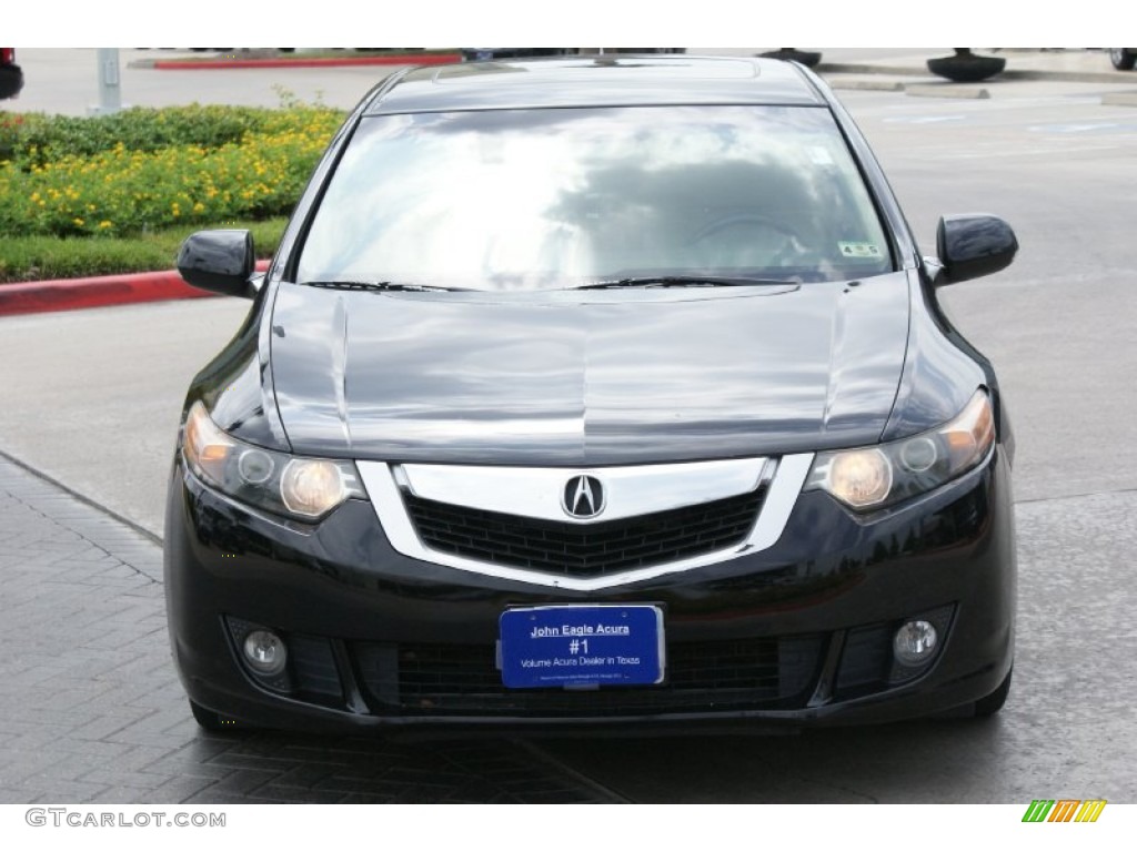 2010 TSX Sedan - Crystal Black Pearl / Parchment photo #4