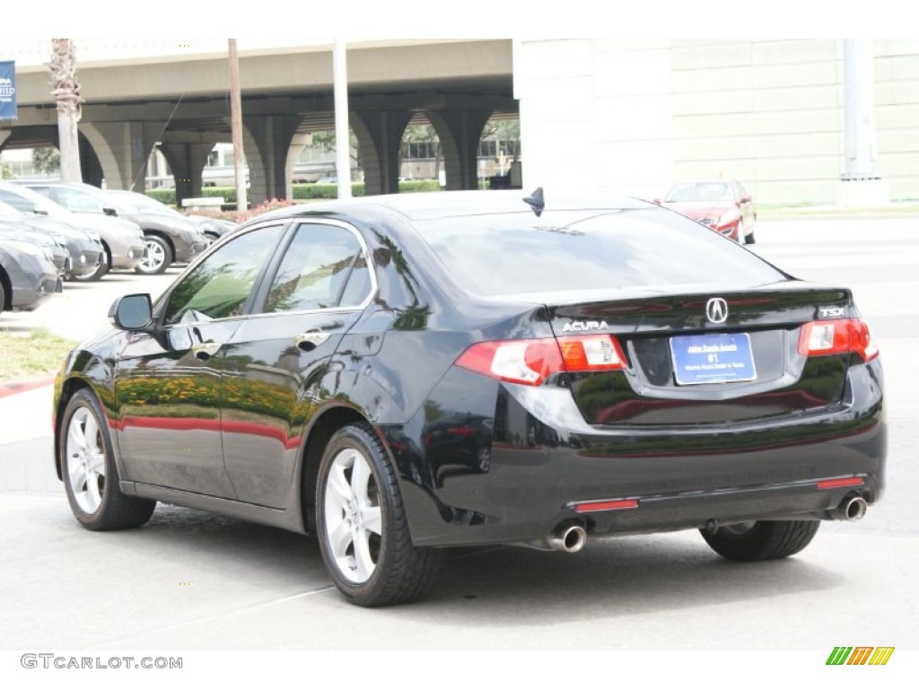 2010 TSX Sedan - Crystal Black Pearl / Parchment photo #8