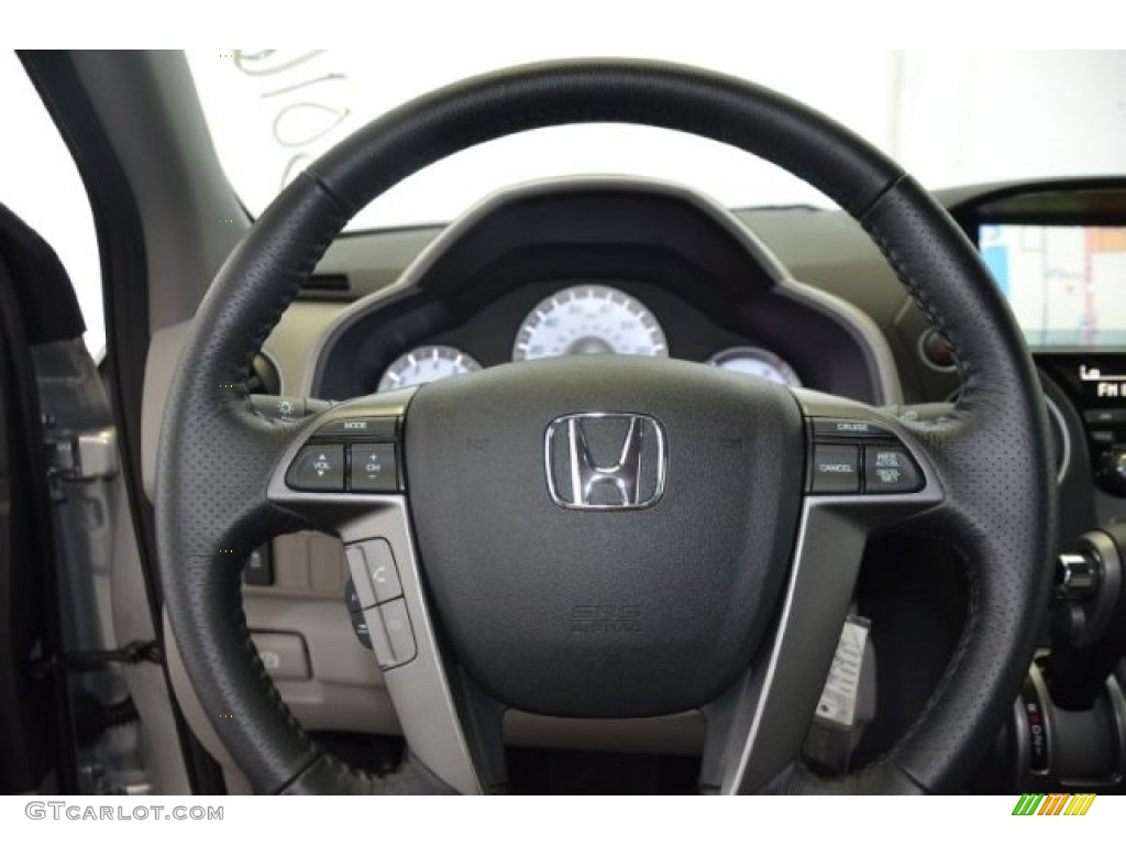 2015 Pilot EX-L - Alabaster Silver Metallic / Gray photo #17