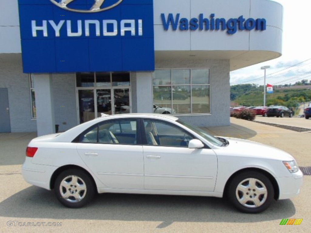 2010 Sonata GLS - Pearl White / Camel photo #2