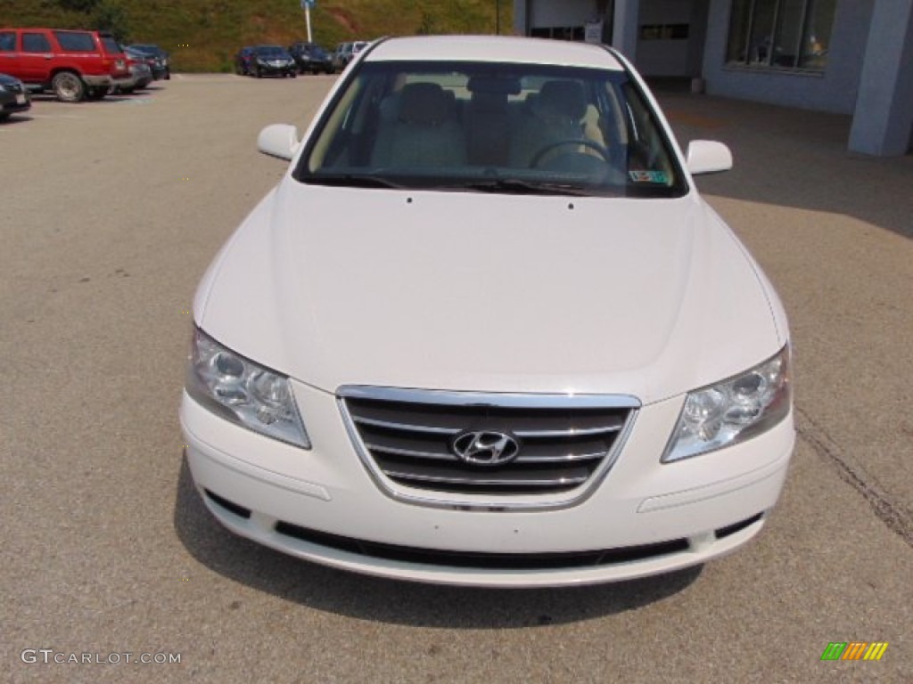 2010 Sonata GLS - Pearl White / Camel photo #4