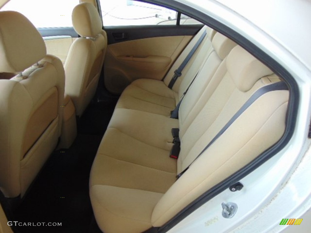 2010 Sonata GLS - Pearl White / Camel photo #16