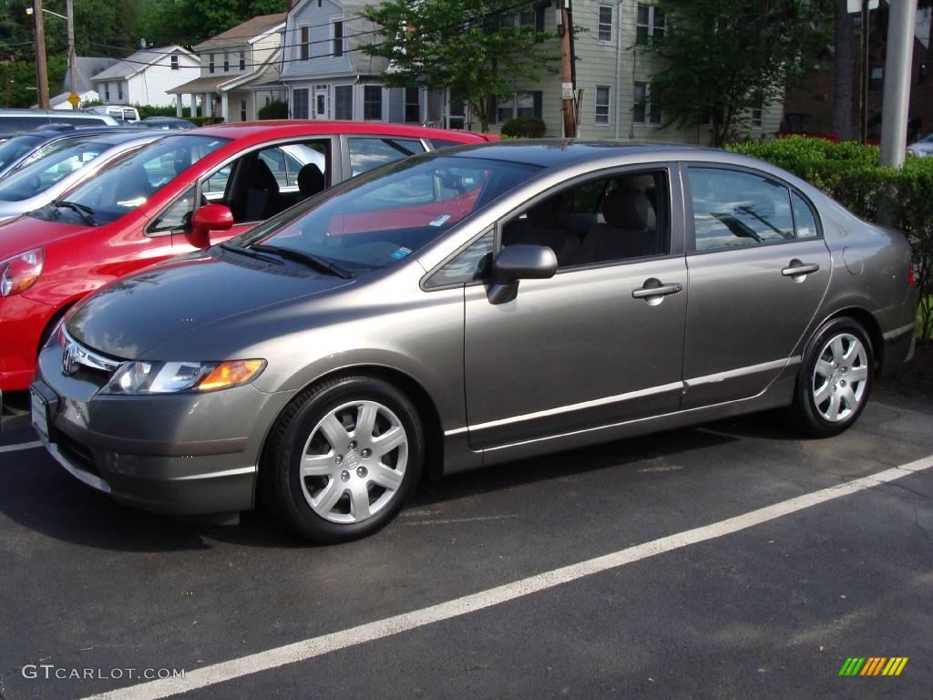 2006 Civic LX Sedan - Galaxy Gray Metallic / Gray photo #1