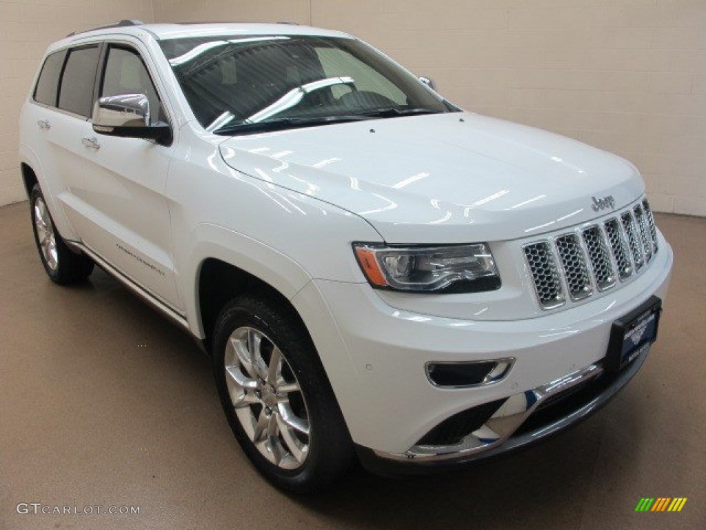 2014 Grand Cherokee Summit 4x4 - Bright White / Summit Grand Canyon Jeep Brown Natura Leather photo #1