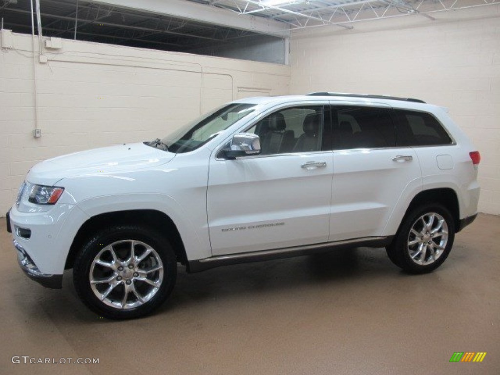 2014 Grand Cherokee Summit 4x4 - Bright White / Summit Grand Canyon Jeep Brown Natura Leather photo #5