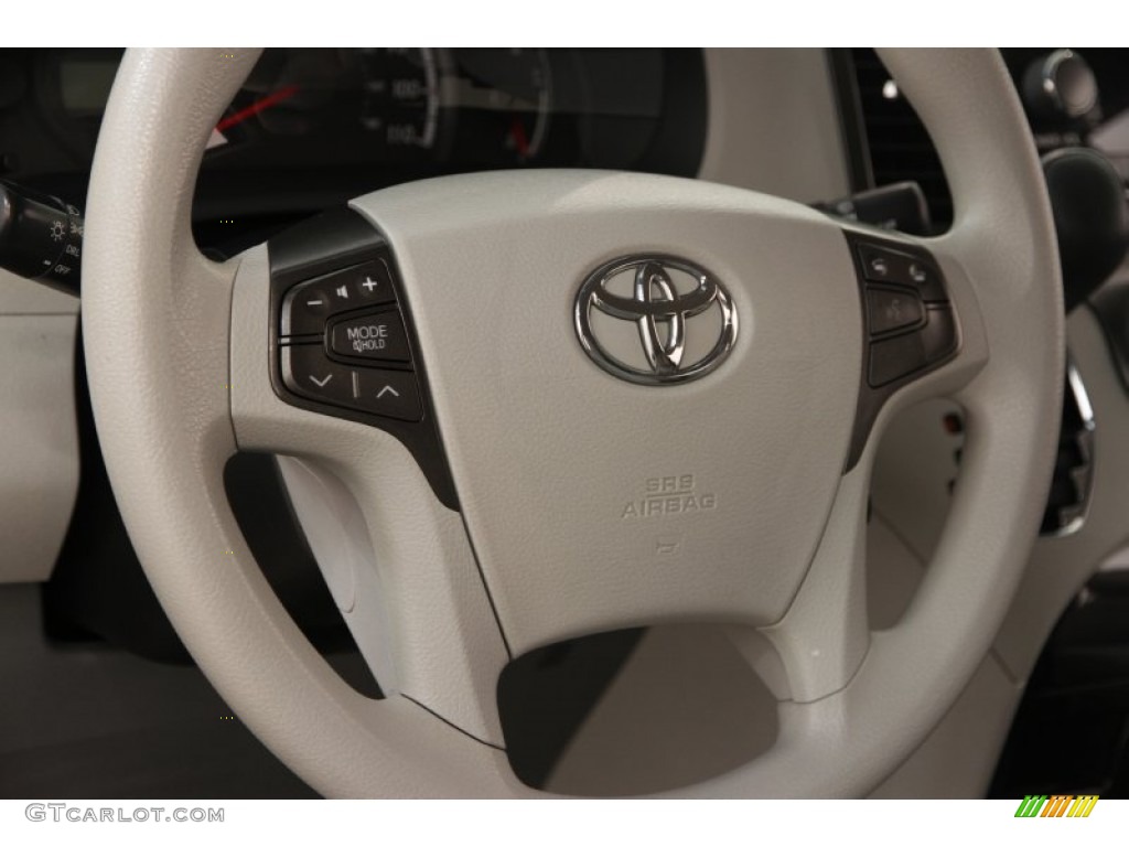 2013 Toyota Sienna LE Light Gray Steering Wheel Photo #95871781