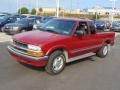 2003 Dark Cherry Red Metallic Chevrolet S10 LS Extended Cab 4x4  photo #5