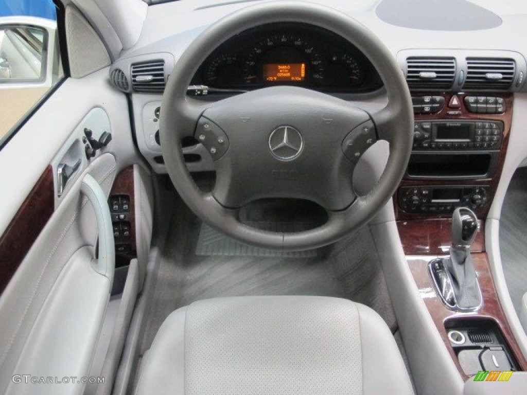2003 Mercedes-Benz C 320 Sedan Ash Steering Wheel Photo #95874103