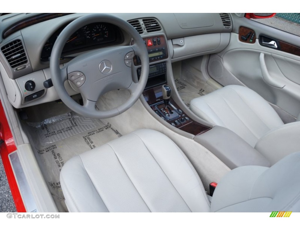 2001 CLK 320 Cabriolet - Firemist Red Metallic / Ash photo #11