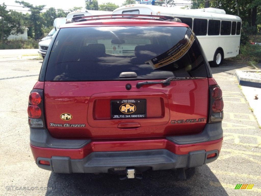 2002 TrailBlazer LS 4x4 - Majestic Red Metallic / Medium Oak photo #15