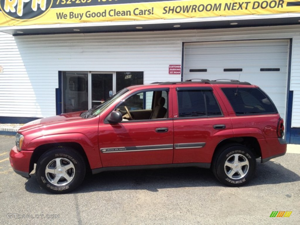 2002 TrailBlazer LS 4x4 - Majestic Red Metallic / Medium Oak photo #19
