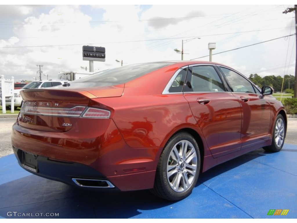 2014 MKZ Hybrid - Sunset / Light Dune photo #3