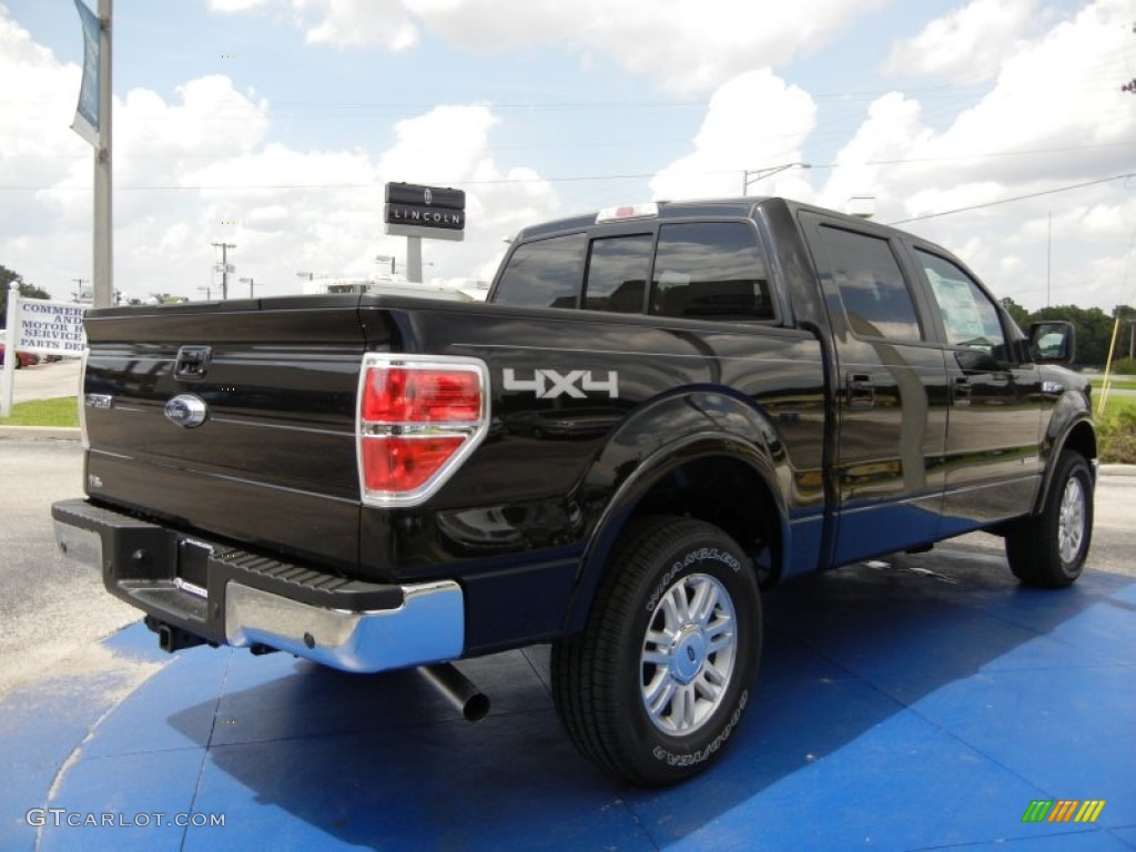 2014 F150 Lariat SuperCrew 4x4 - Tuxedo Black / Steel Grey photo #3