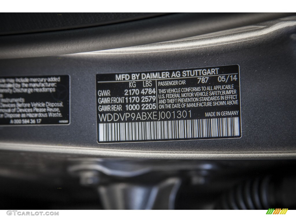 2014 B Color Code 787 for Mountain Grey Metallic Photo #95883388