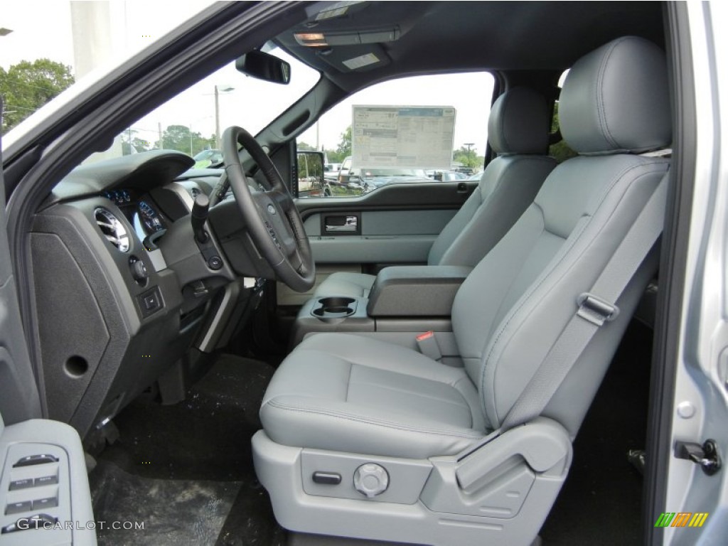 Steel Grey Interior 2014 Ford F150 XLT SuperCrew Photo #95883664