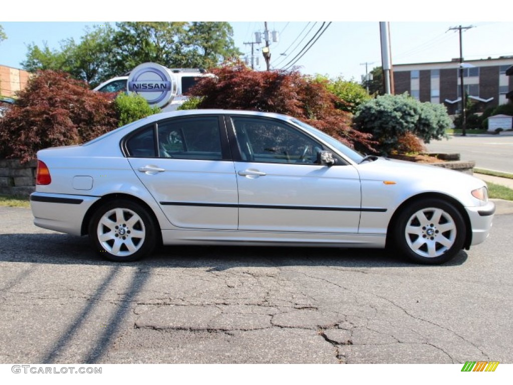 2002 3 Series 325i Sedan - Titanium Silver Metallic / Black photo #2