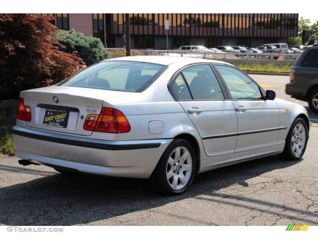 2002 3 Series 325i Sedan - Titanium Silver Metallic / Black photo #3