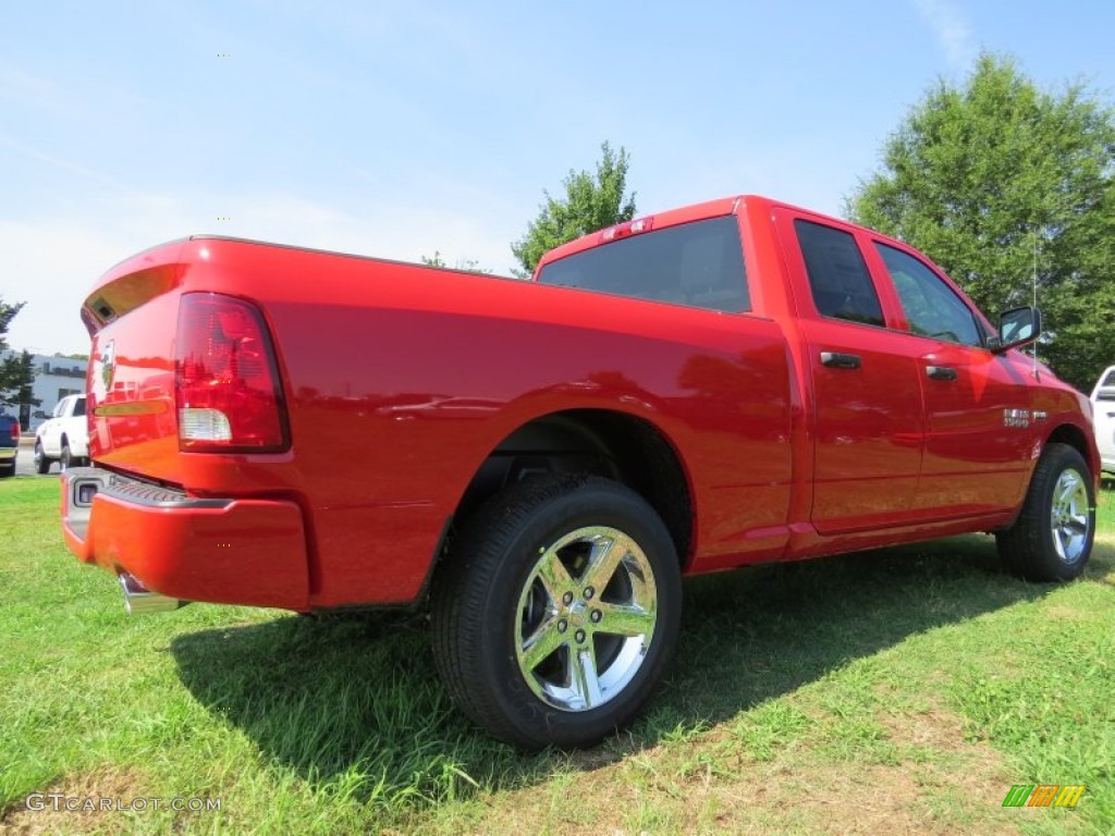 2014 1500 Express Quad Cab - Flame Red / Black/Diesel Gray photo #3