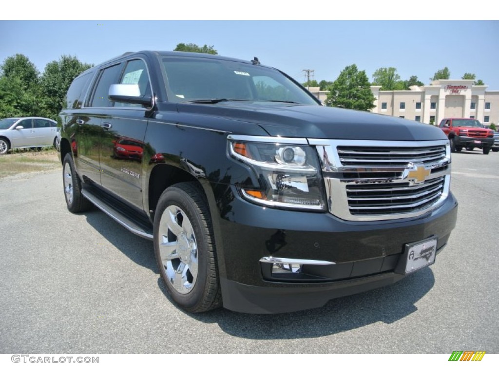 2015 Suburban LTZ 4WD - Black / Cocoa/Dune photo #1