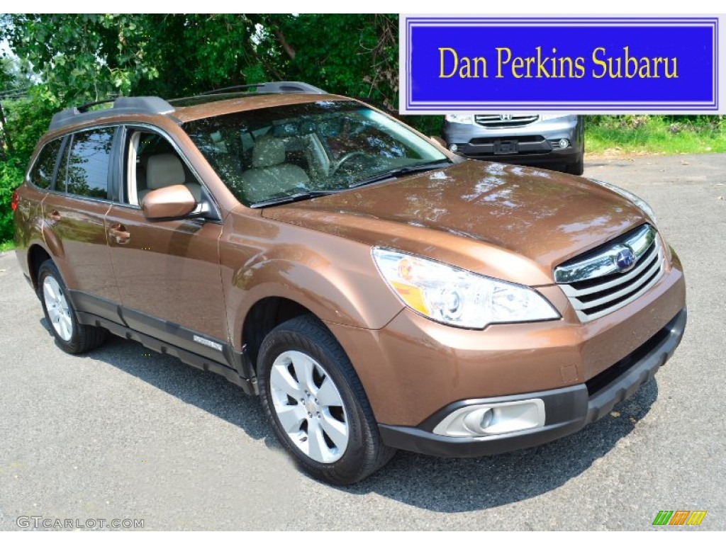 2011 Outback 2.5i Premium Wagon - Caramel Bronze Pearl / Warm Ivory photo #1