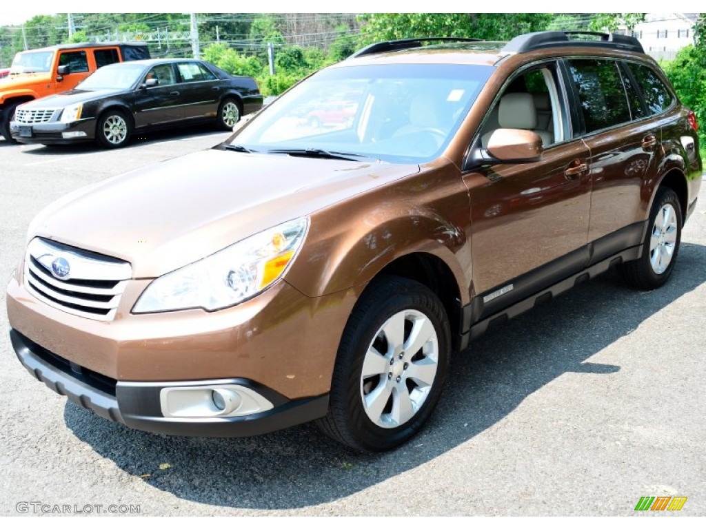 2011 Outback 2.5i Premium Wagon - Caramel Bronze Pearl / Warm Ivory photo #3