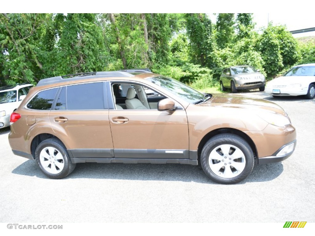 2011 Outback 2.5i Premium Wagon - Caramel Bronze Pearl / Warm Ivory photo #4