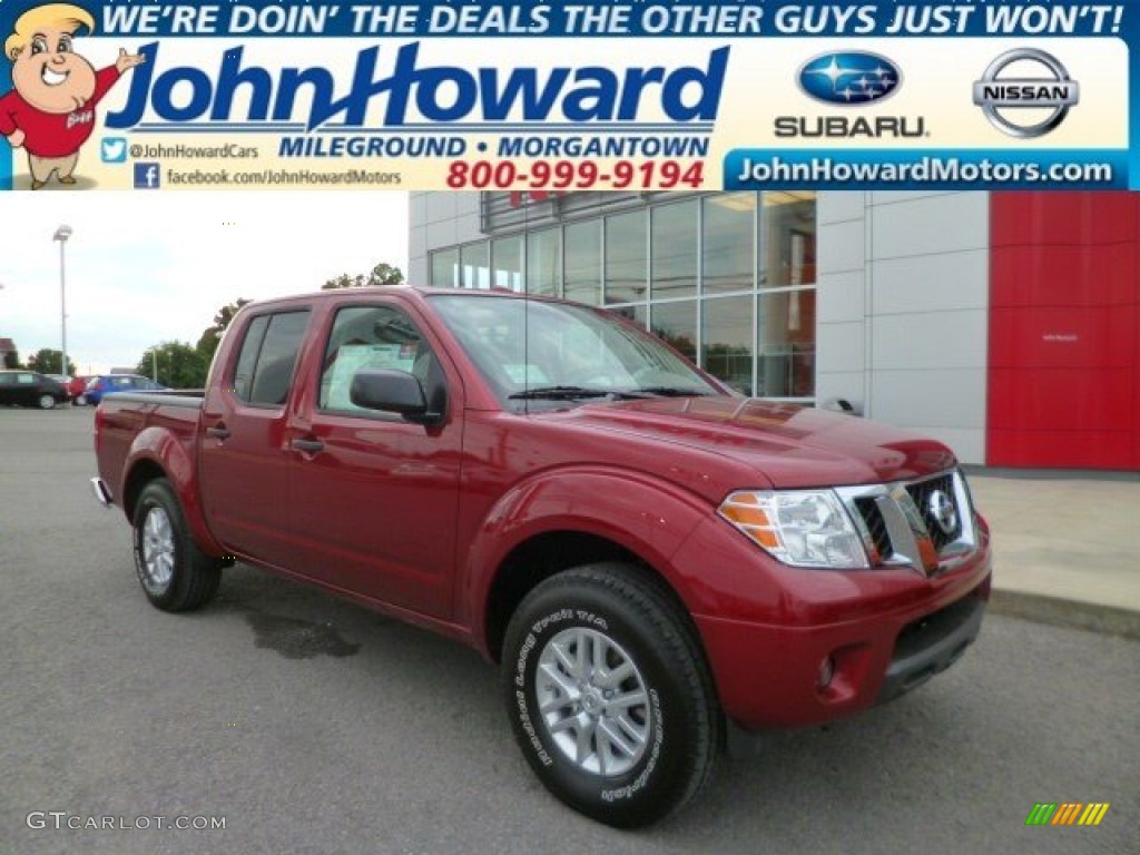 2014 Frontier SV Crew Cab 4x4 - Cayenne Red / Beige photo #1