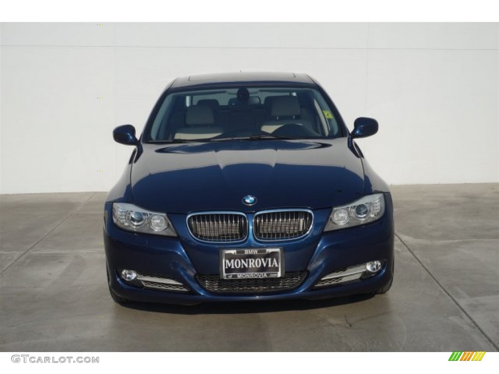2011 3 Series 335d Sedan - Deep Sea Blue Metallic / Oyster/Black Dakota Leather photo #6