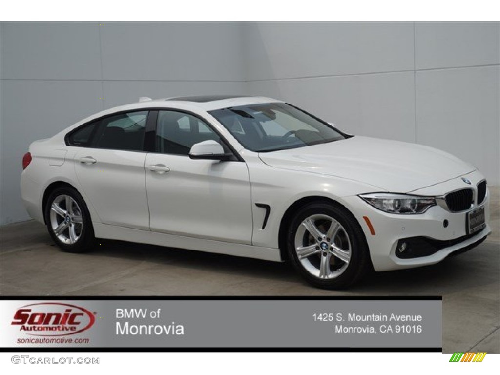 2015 4 Series 428i Gran Coupe - Alpine White / Black photo #1