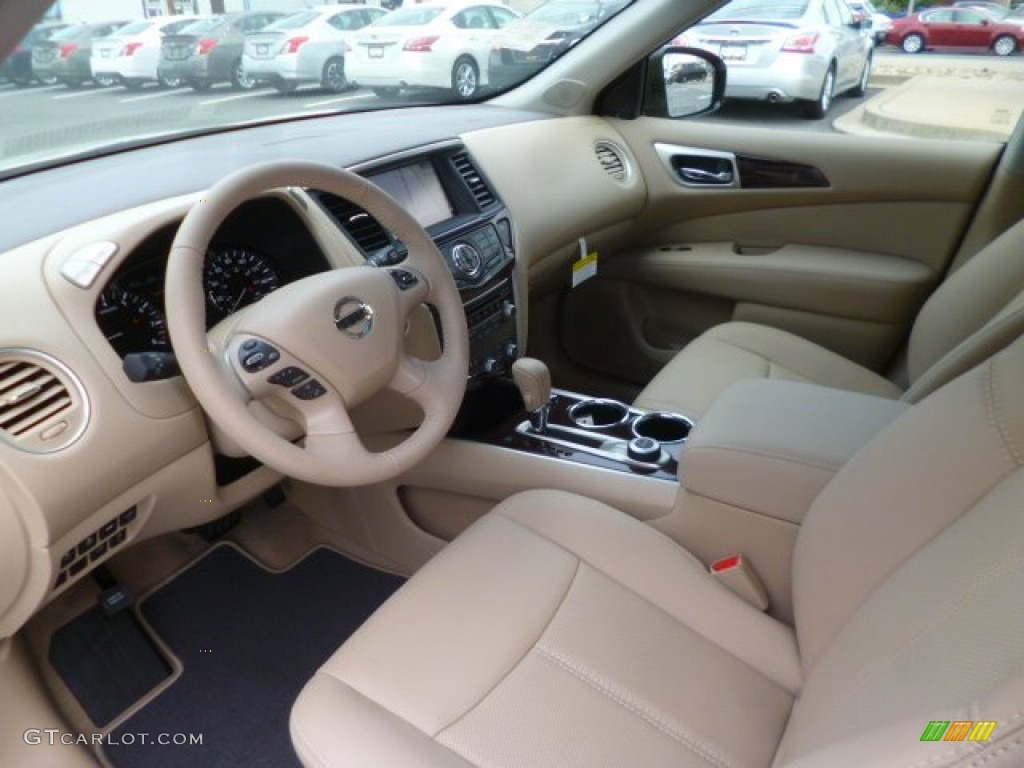 Almond Interior 2014 Nissan Pathfinder Platinum AWD Photo #95893260