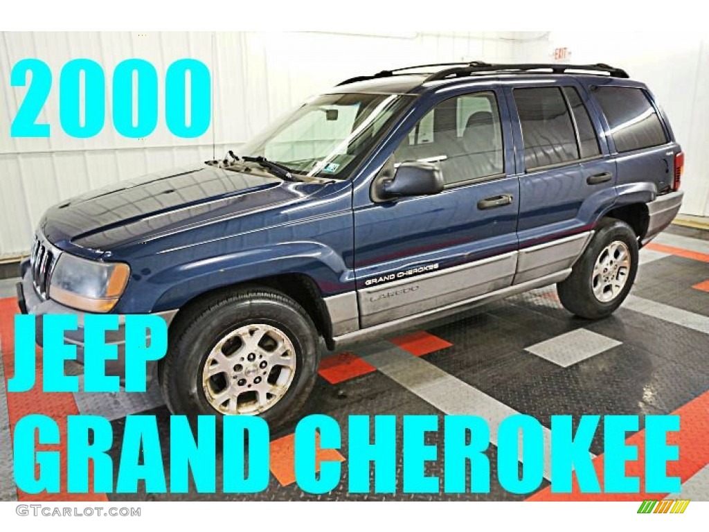 2000 Grand Cherokee Laredo 4x4 - Patriot Blue Pearlcoat / Agate photo #1