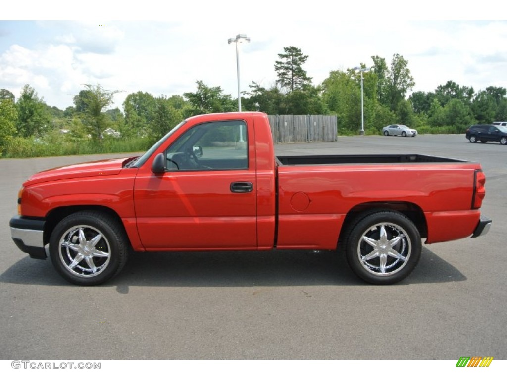 2007 Silverado 1500 Classic LS Regular Cab - Victory Red / Dark Charcoal photo #3