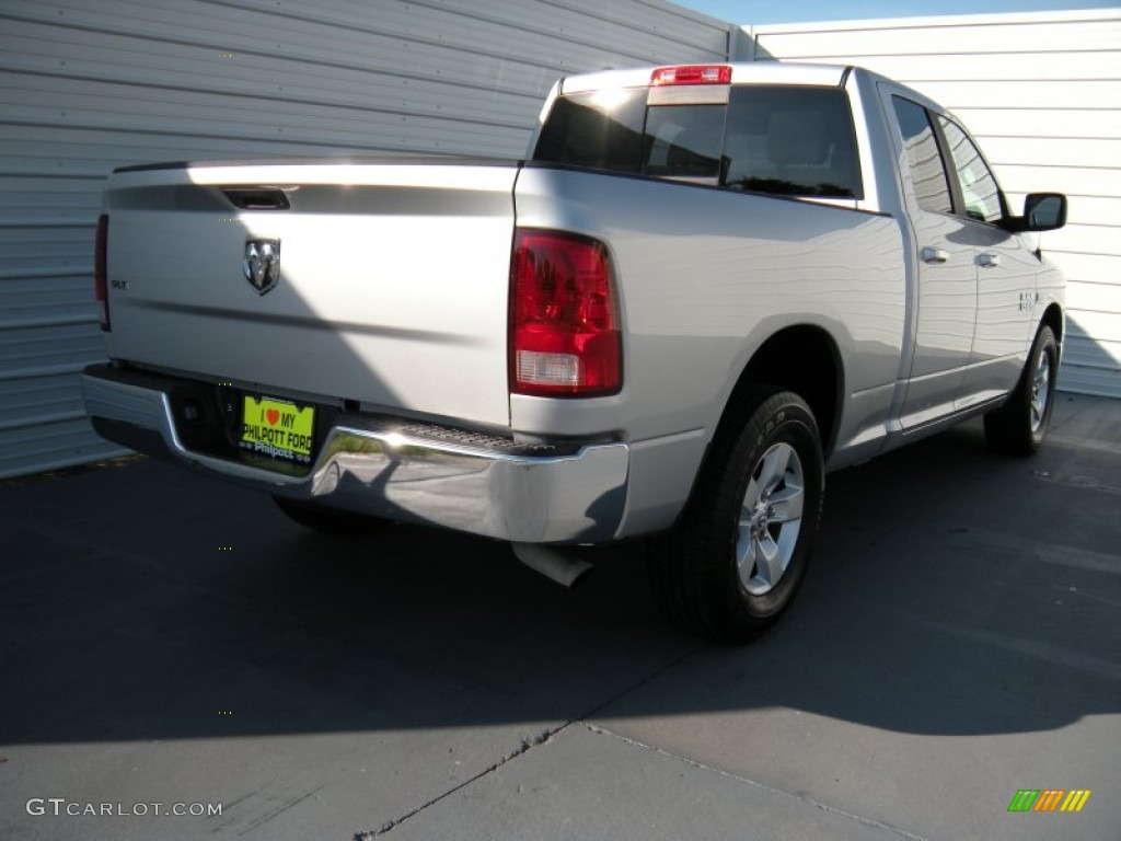 2014 1500 SLT Quad Cab - Bright Silver Metallic / Black/Diesel Gray photo #4