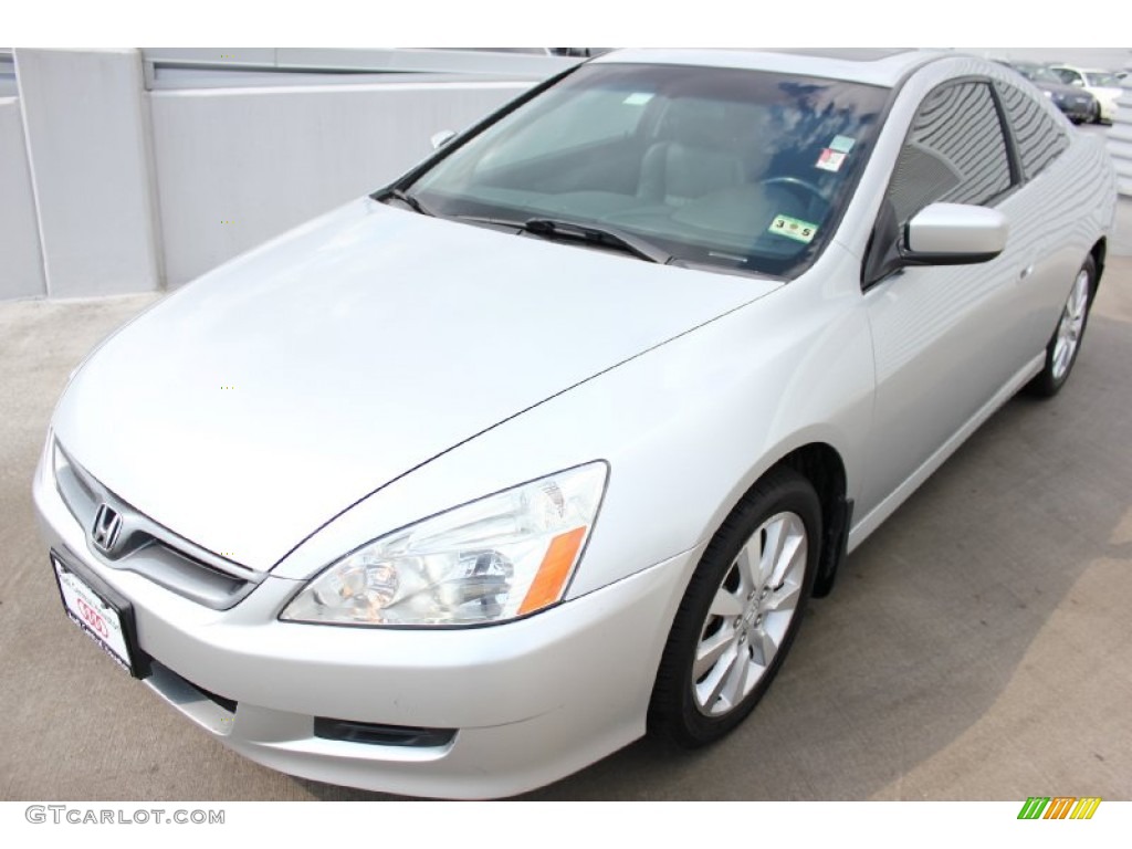 2006 Accord EX V6 Coupe - Alabaster Silver Metallic / Gray photo #3